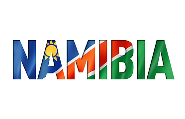 Image showing namibian flag text font