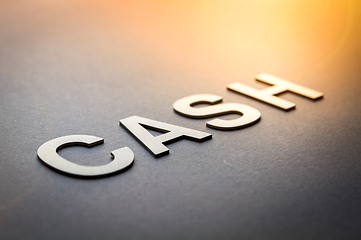 Image showing Word cash written with white solid letters