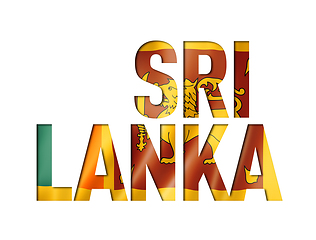 Image showing sri lanka flag text font