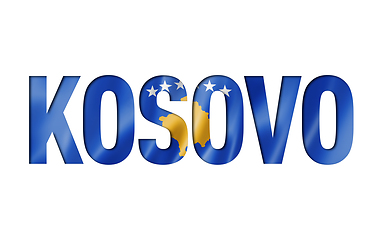 Image showing kosovo flag text font