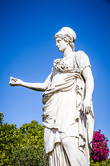 Image showing Statue of Minerva in Luxembourg Gardens, Paris