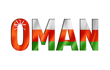 Image showing oman flag text font