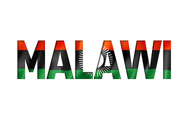 Image showing malawi flag text font