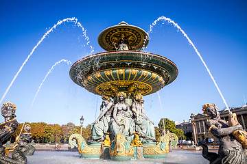 Image showing Fountain of the Seas, Concorde Square, Paris