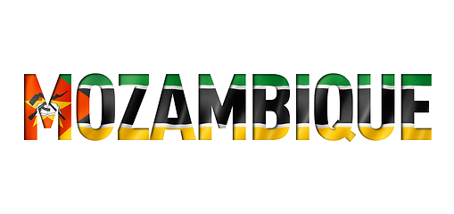 Image showing mozambique flag text font