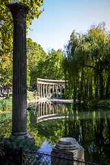 Image showing Corinthian colonnade in Parc Monceau, Paris, France