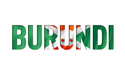 Image showing burundian flag text font