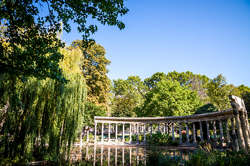Image showing Corinthian colonnade in Parc Monceau, Paris, France