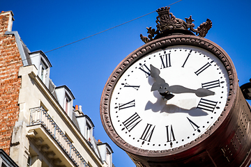 Image showing Public clock detail in Paris