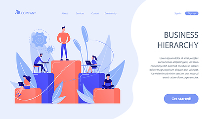 Image showing Business hierarchy concept landing page.