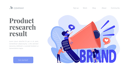 Image showing Brand awareness concept landing page.