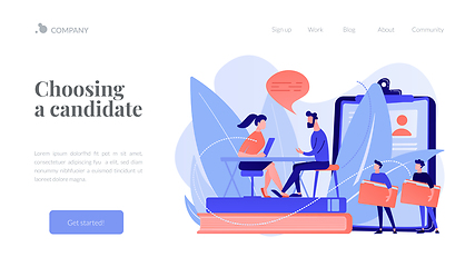 Image showing Job interview concept landing page.