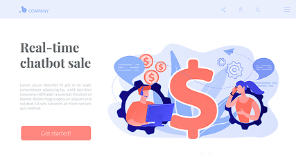 Image showing Conversational sales concept landing page.