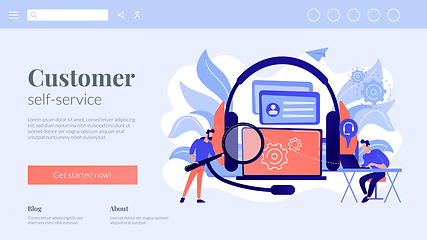 Image showing Customer self-service concept landing page.