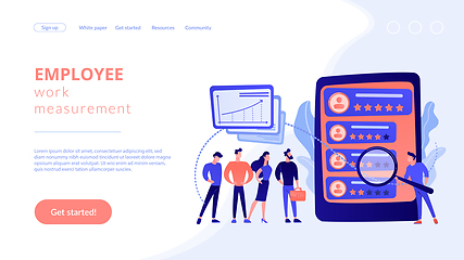 Image showing Performance rating concept landing page.