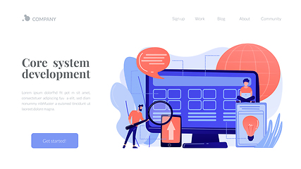 Image showing Core system development concept landing page.