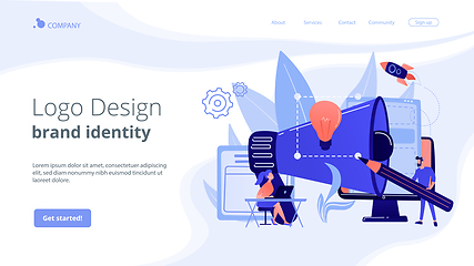 Image showing Brand identity concept landing page.