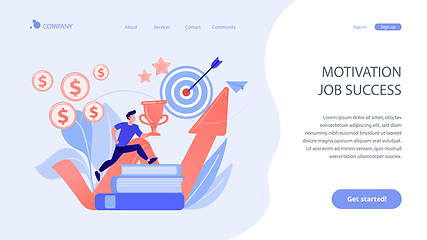 Image showing Motivation concept landing page.