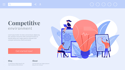 Image showing Competitive intelligence concept landing page.