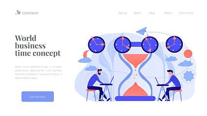 Image showing Time zones concept landing page.