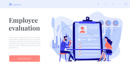 Image showing Employee assessment concept landing page.