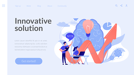 Image showing Innovative solution concept landing page.