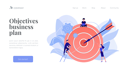 Image showing Goals and objectives concept landing page.