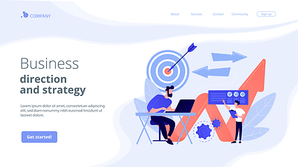 Image showing Business direction concept landing page.