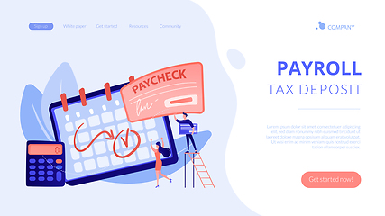 Image showing Paycheck concept landing page.