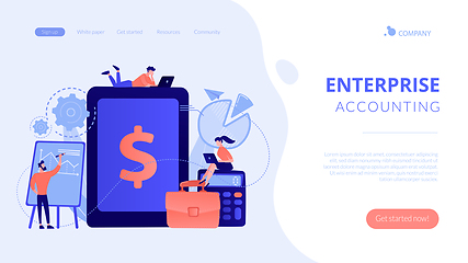 Image showing Enterprise accounting concept landing page.