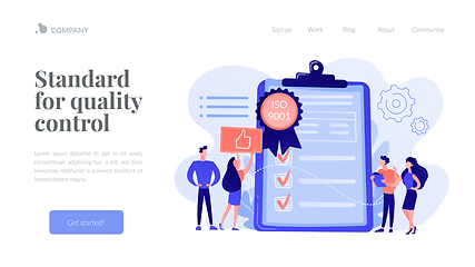 Image showing Standard for quality control concept landing page.