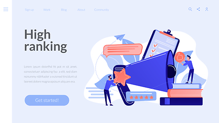 Image showing Top-ranking concept landing page