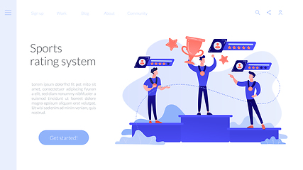 Image showing Sports rating system concept landing page.