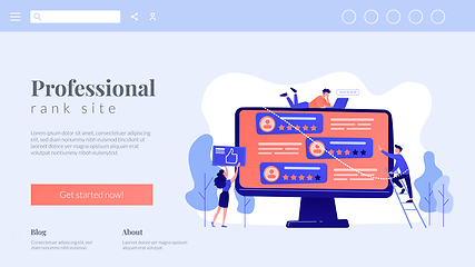 Image showing Rating site concept landing page.