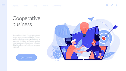 Image showing Collaboration concept landing page.