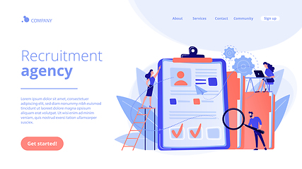 Image showing Recruitment agency concept landing page.