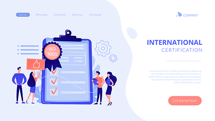 Image showing Standard for quality control concept landing page.