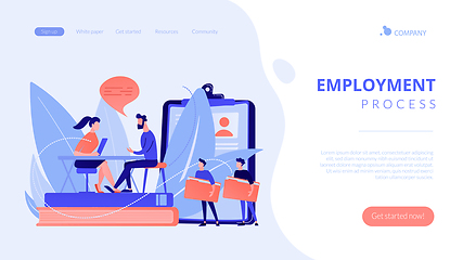 Image showing Job interview concept landing page.