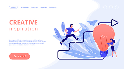 Image showing Creative inspiration concept landing page.