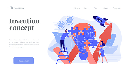 Image showing Creative idea concept landing page.