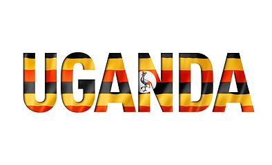 Image showing uganda flag text font