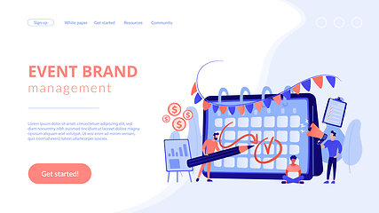 Image showing Brand event concept landing page