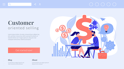 Image showing Consultative sales concept landing page.
