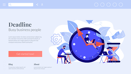 Image showing Deadline concept landing page.