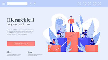 Image showing Business hierarchy concept landing page.