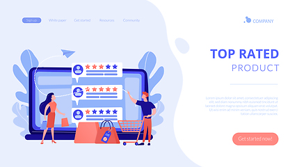Image showing Seller reputation system concept landing page.