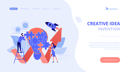 Image showing Creative idea concept landing page.