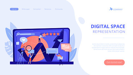 Image showing Online reputation management concept landing page