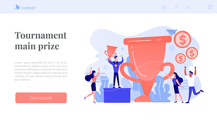 Image showing Prize pool concept landing page.