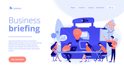 Image showing Business briefing concept landing page